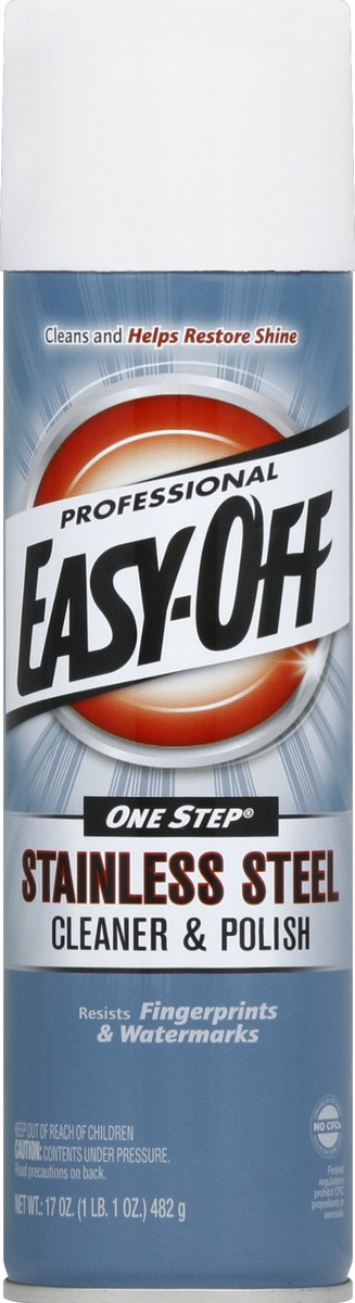 slide 2 of 3, EASY-OFF Professional Easy-Off Stainless Steel Cleaner and Polish, 17 Ounce, 17 oz