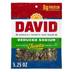 David Keto Friendly Reduced Sodium Salted And Roasted Jumbo Sunflower Seeds - 5.25 Oz