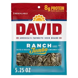 David Keto Friendly Ranch Flavored Salted And Roasted Jumbo Sunflower Seeds - 5.25 Oz