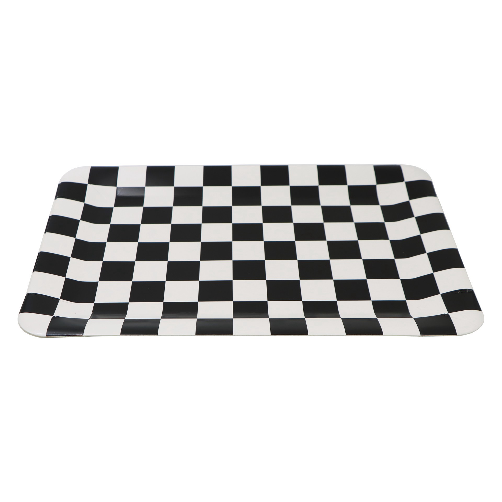 slide 3 of 3, 9" X 13" Black & White Checkered Paper Trays, 2ct. By Celebrate It, 2 ct