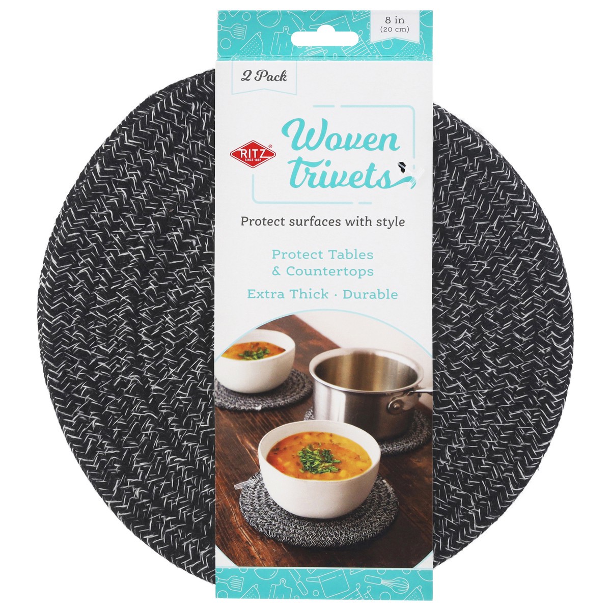 slide 1 of 12, Woven Trivets, 2 ct