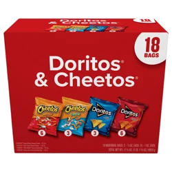 Frito-Lay Doritos & Cheetos Mix Variety Pack - 18 ct