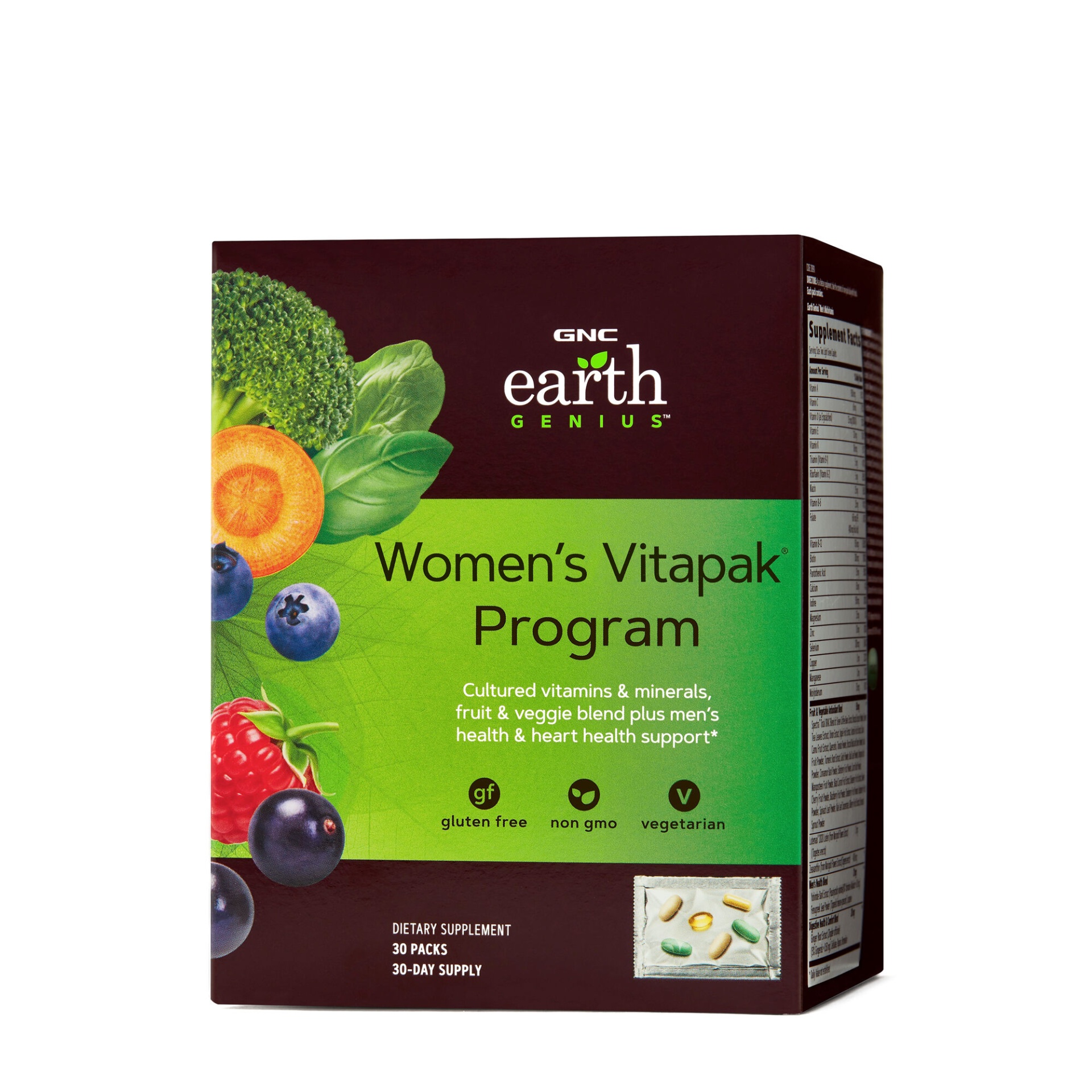 slide 1 of 1, GNC Earth Genius Women's Vitapak Program, 30 ct