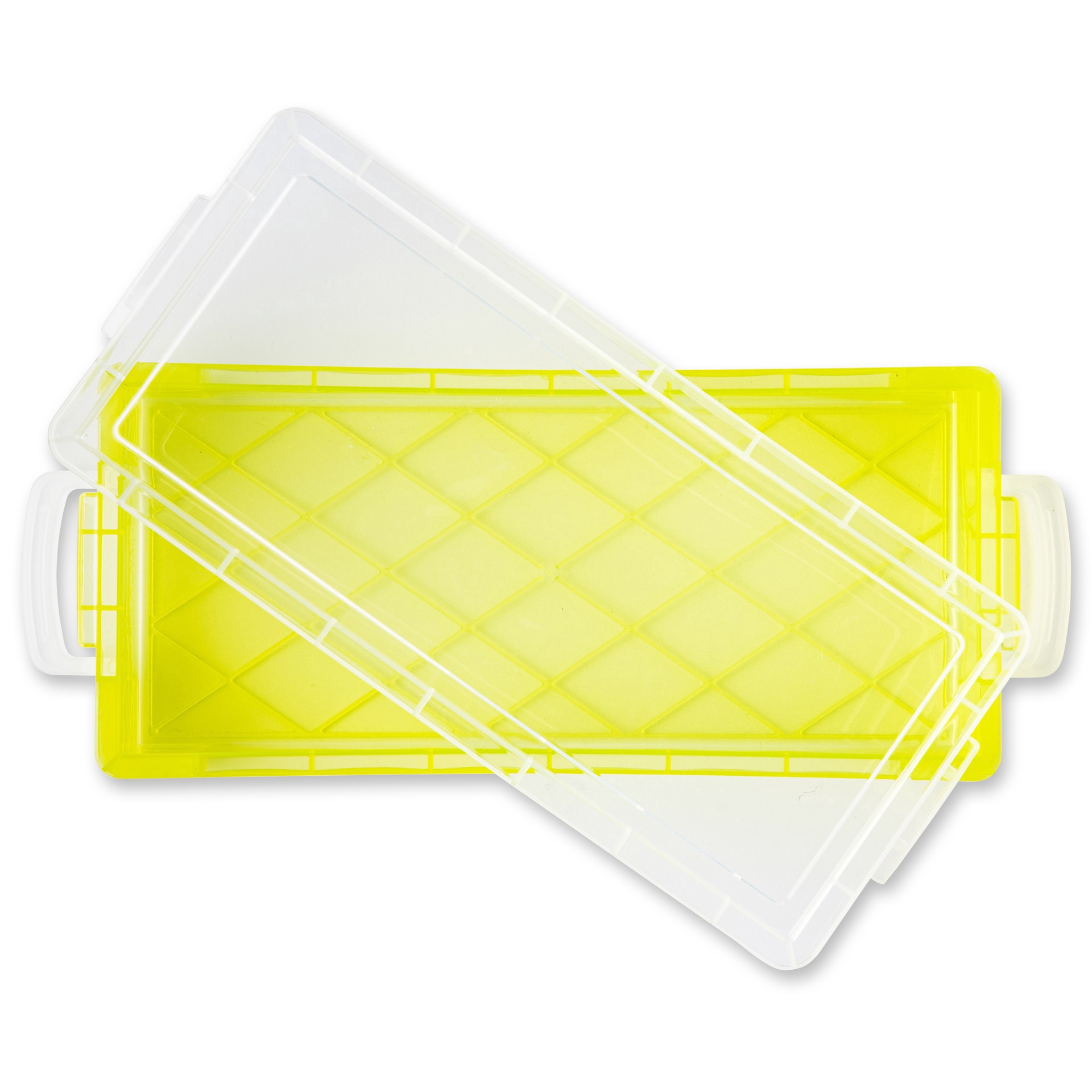 slide 2 of 4, Green Stacking Pencil Box By Simply Tidy, 8.24 in x 3.74 in x 1.57 in