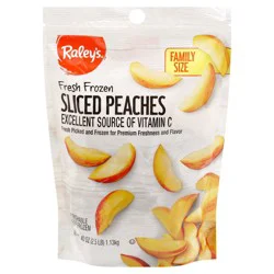 Raley's Sliced Peaches, Fresh Frozen, Family Size 40 Oz