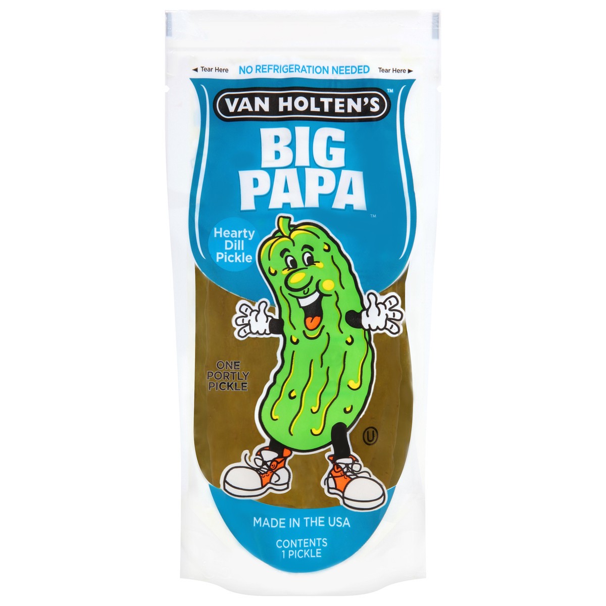 slide 12 of 12, Van Holten's Big Papa Dill Flavored Pickle-in-a-Pouch 1 ea, 13.2 oz