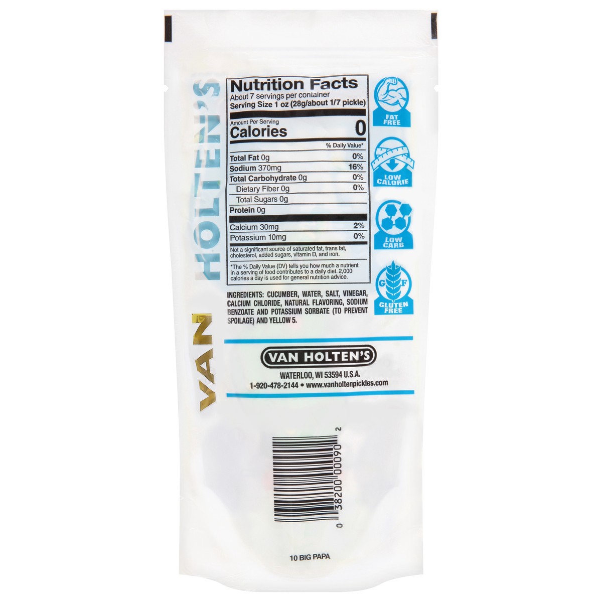 slide 2 of 12, Van Holten's Big Papa Dill Flavored Pickle-in-a-Pouch 1 ea, 13.2 oz