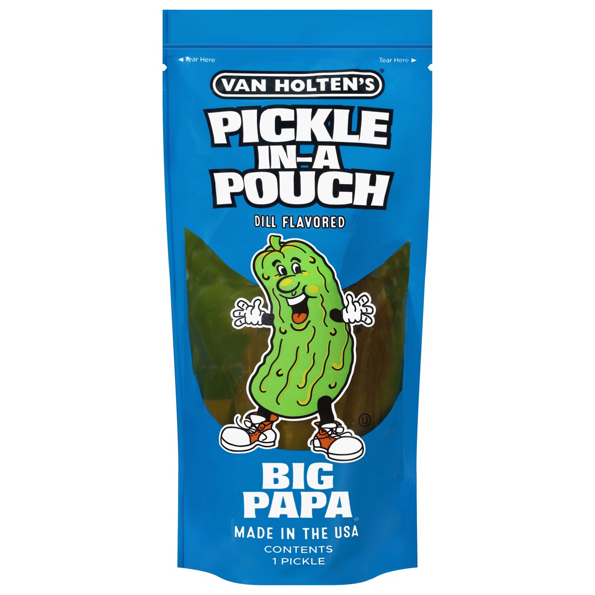slide 1 of 12, Van Holten's Big Papa Dill Flavored Pickle-in-a-Pouch 1 ea, 13.2 oz
