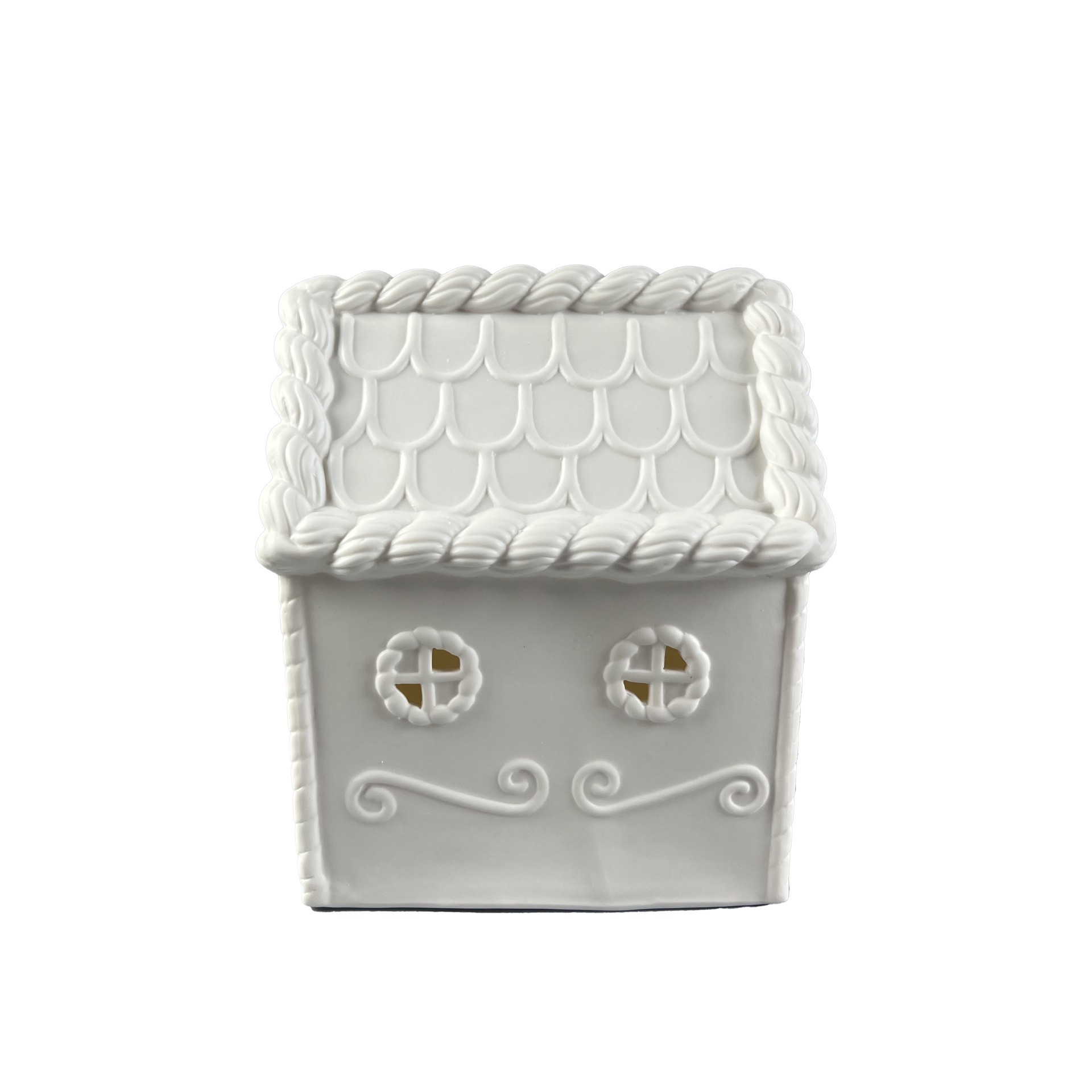 slide 3 of 4, 7" Led Diy Ceramic Gingerbread House Decor By Make Market, 5 in x 6.1 in x 7 in