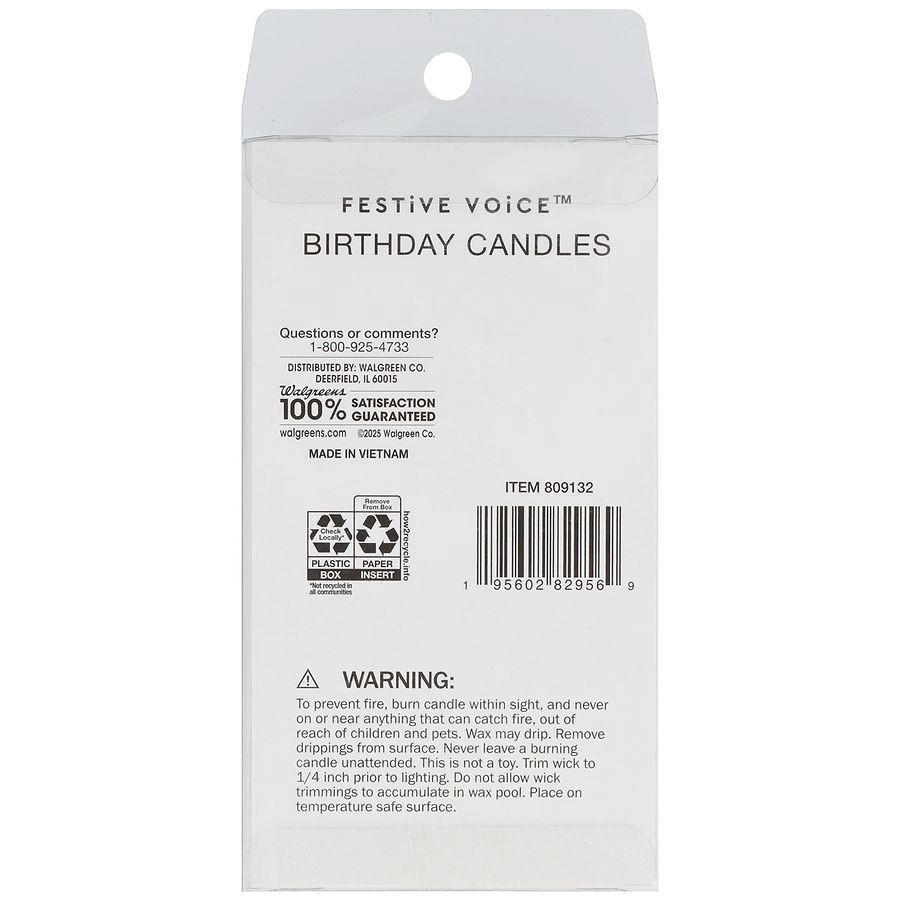 slide 3 of 3, Festive Voice Birthday Candle, Zero, 1 ct