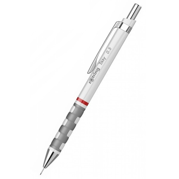 slide 3 of 4, Rotring Tikky Mechanical Pencil 0.5mm White Barrel with Leads, 1 ct