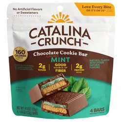 Catalina Crunch Chocolate with Mint Flavor Cookie Bar Value Pack 4 - 1.16 oz Bars