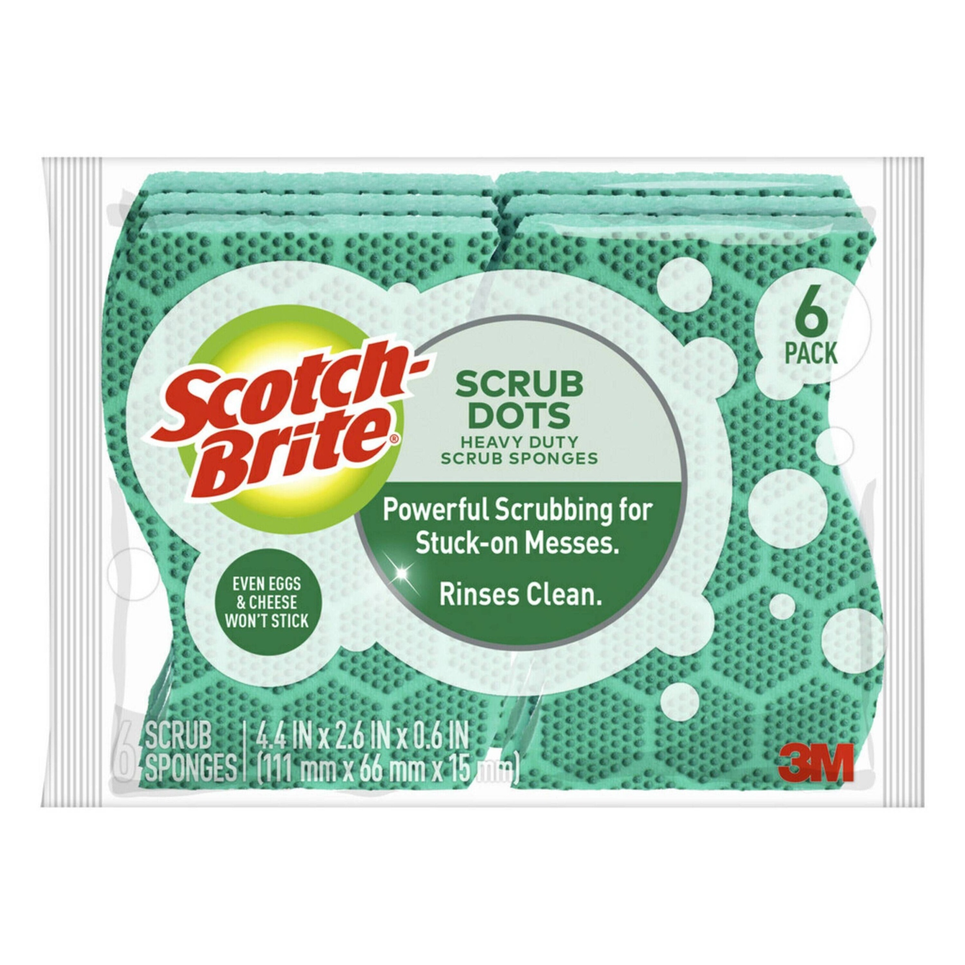 slide 1 of 4, Scotch-Brite Heavy Duty Scrub Dots Sponges - 6ct, 6 ct