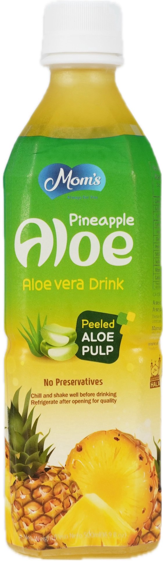 slide 1 of 1, Mom's Pineapple Aloe Vera Drink, 16.9 oz
