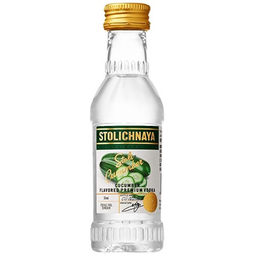 slide 1 of 1, Stolichnaya Cucumber Vodka, 50 ml