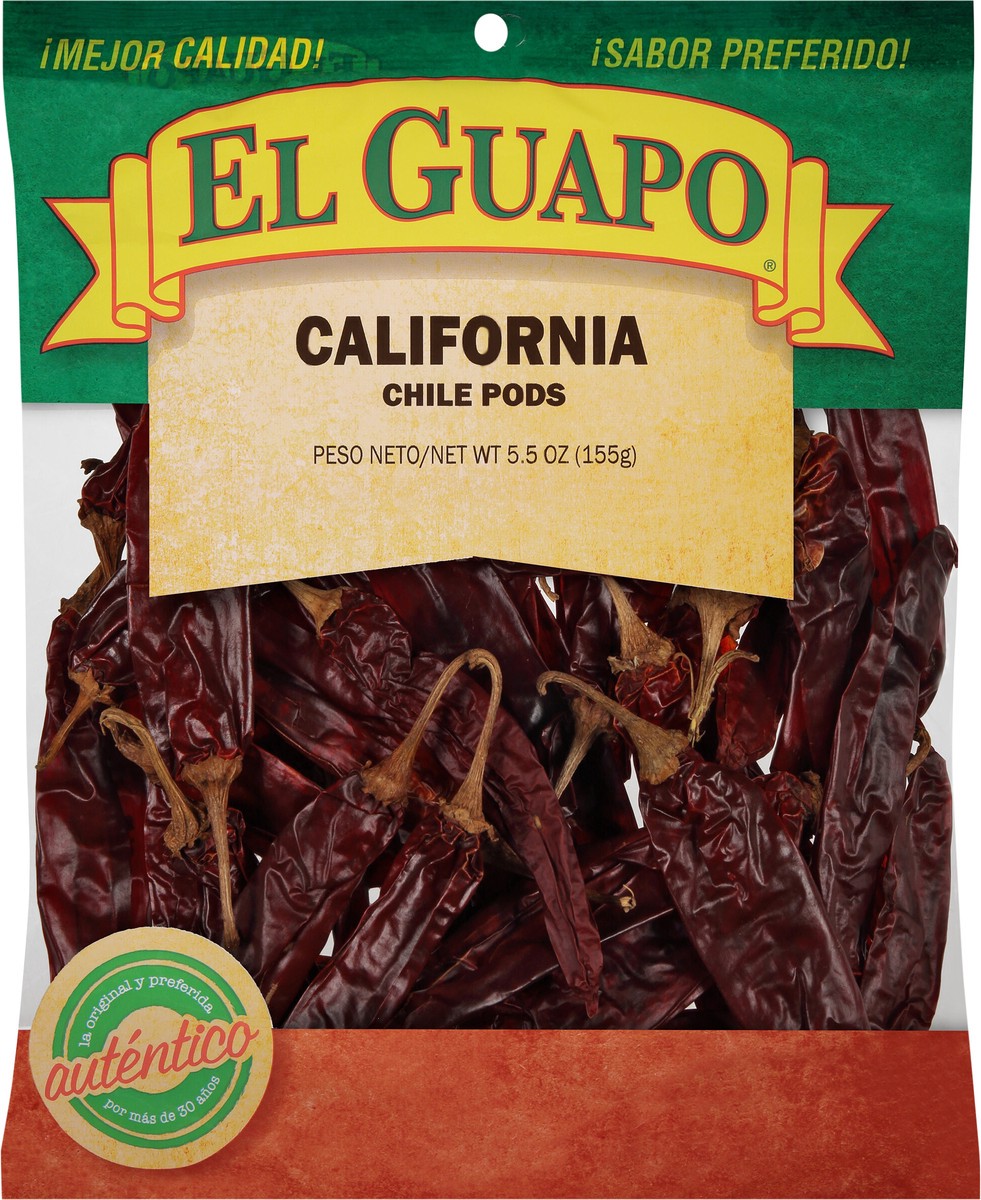 slide 2 of 9, El Guapo Whole California Chili Pods (Chile California Entero), 5.5 oz, 5.5 oz