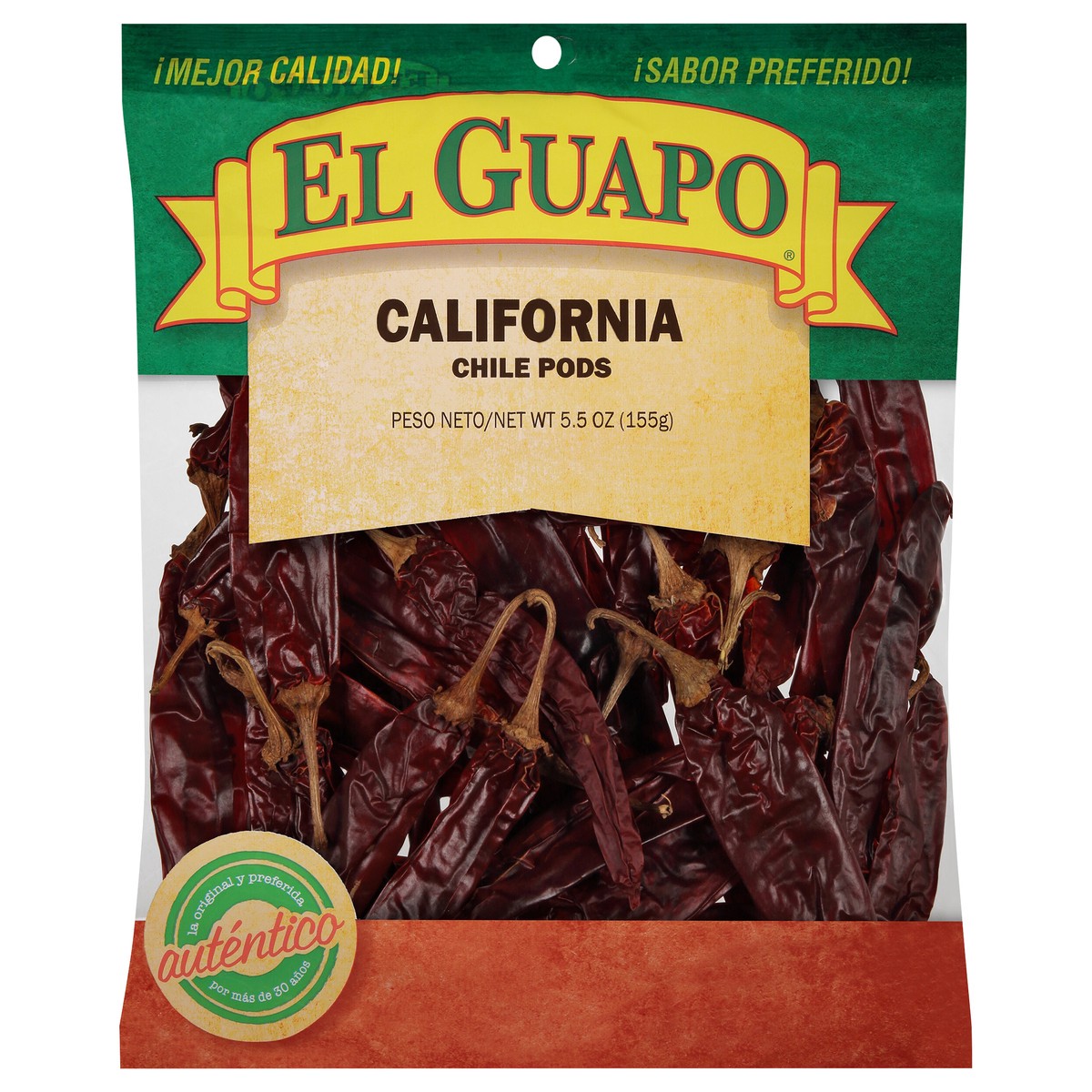 slide 3 of 9, El Guapo Whole California Chili Pods (Chile California Entero), 5.5 oz, 5.5 oz