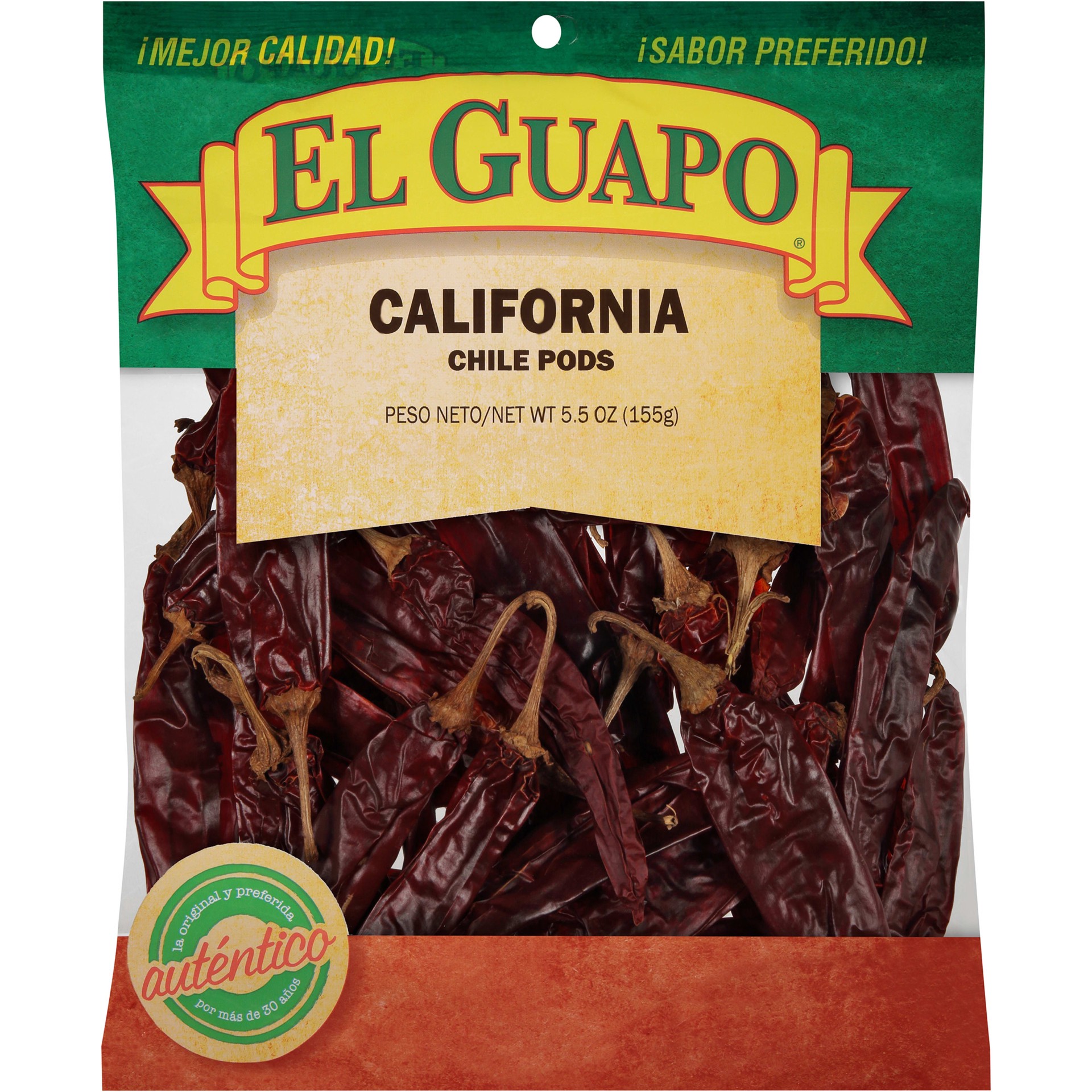 slide 1 of 9, El Guapo Whole California Chili Pods (Chile California Entero), 5.5 oz, 5.5 oz