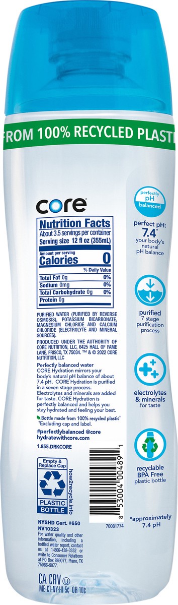 slide 6 of 7, Core Hydration Perfectly Balanced Water- 44 fl oz, 1.30 liter