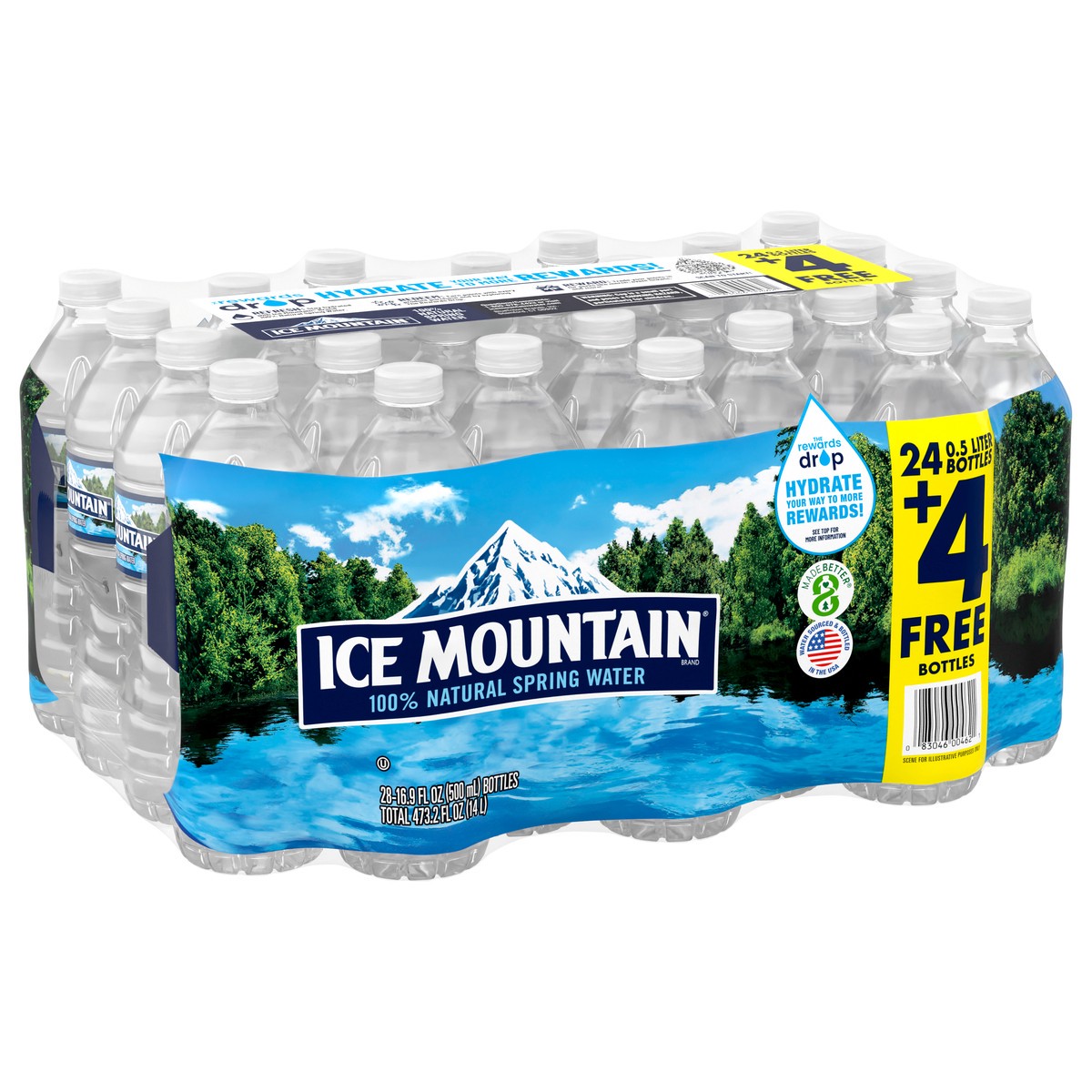 slide 3 of 8, ICE MOUNTAIN Brand 100% Natural Spring Water, 16.9-ounce plastic bottles (Total of 28), 28 ct; 16.9 fl oz