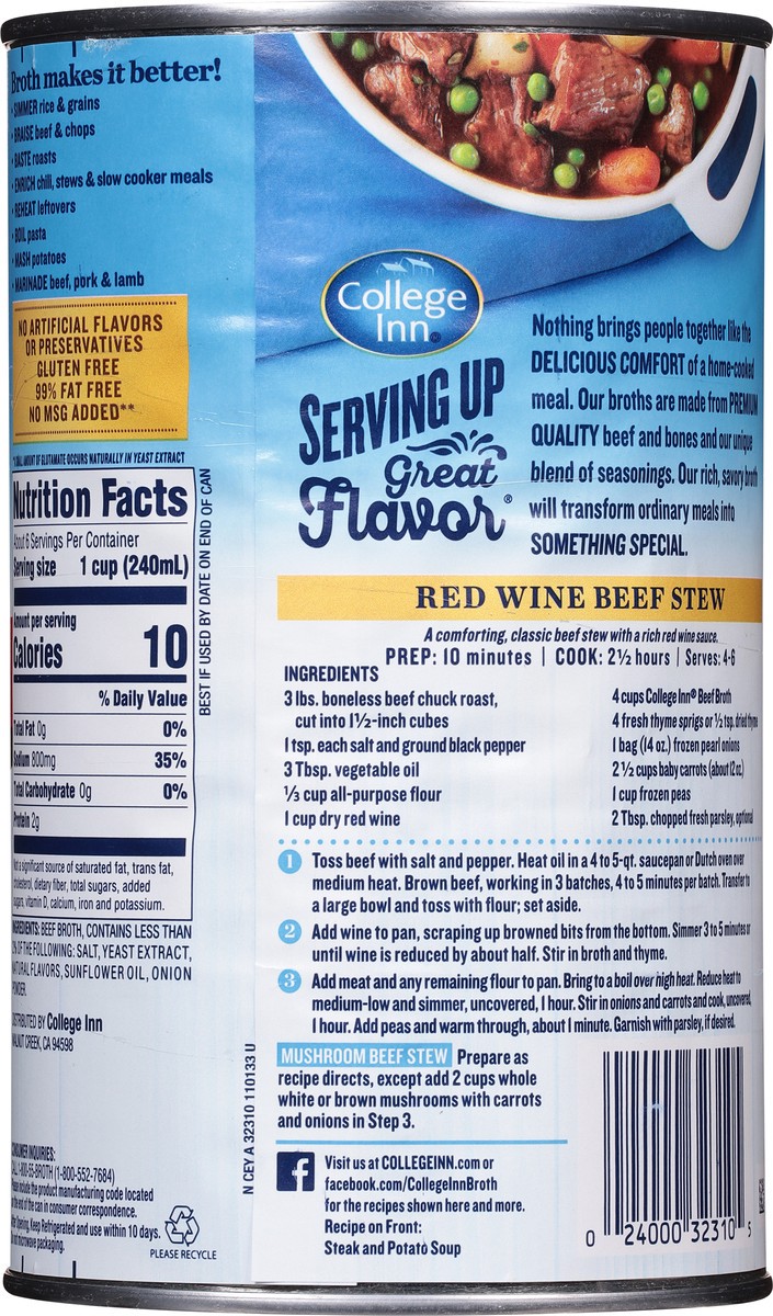 slide 2 of 9, College Inn Beef Broth 48 oz, 48 oz