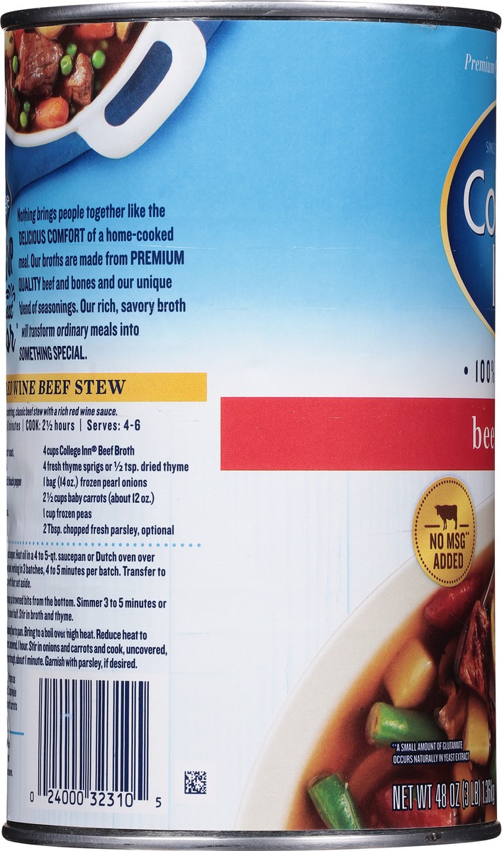 slide 5 of 9, College Inn Beef Broth 48 oz, 48 oz