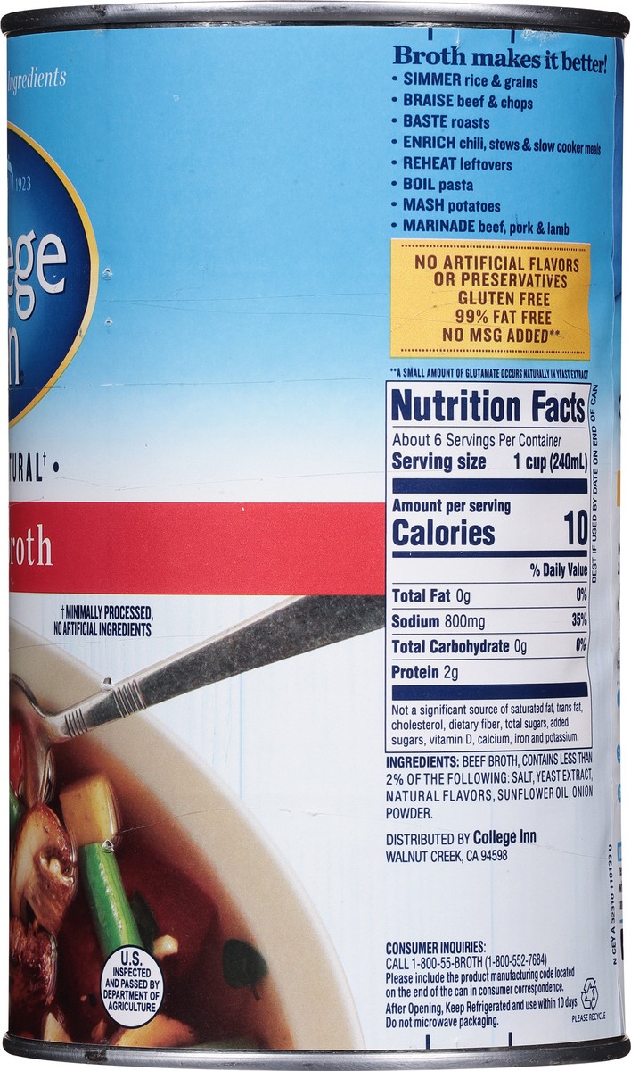 slide 8 of 9, College Inn Beef Broth 48 oz, 48 oz