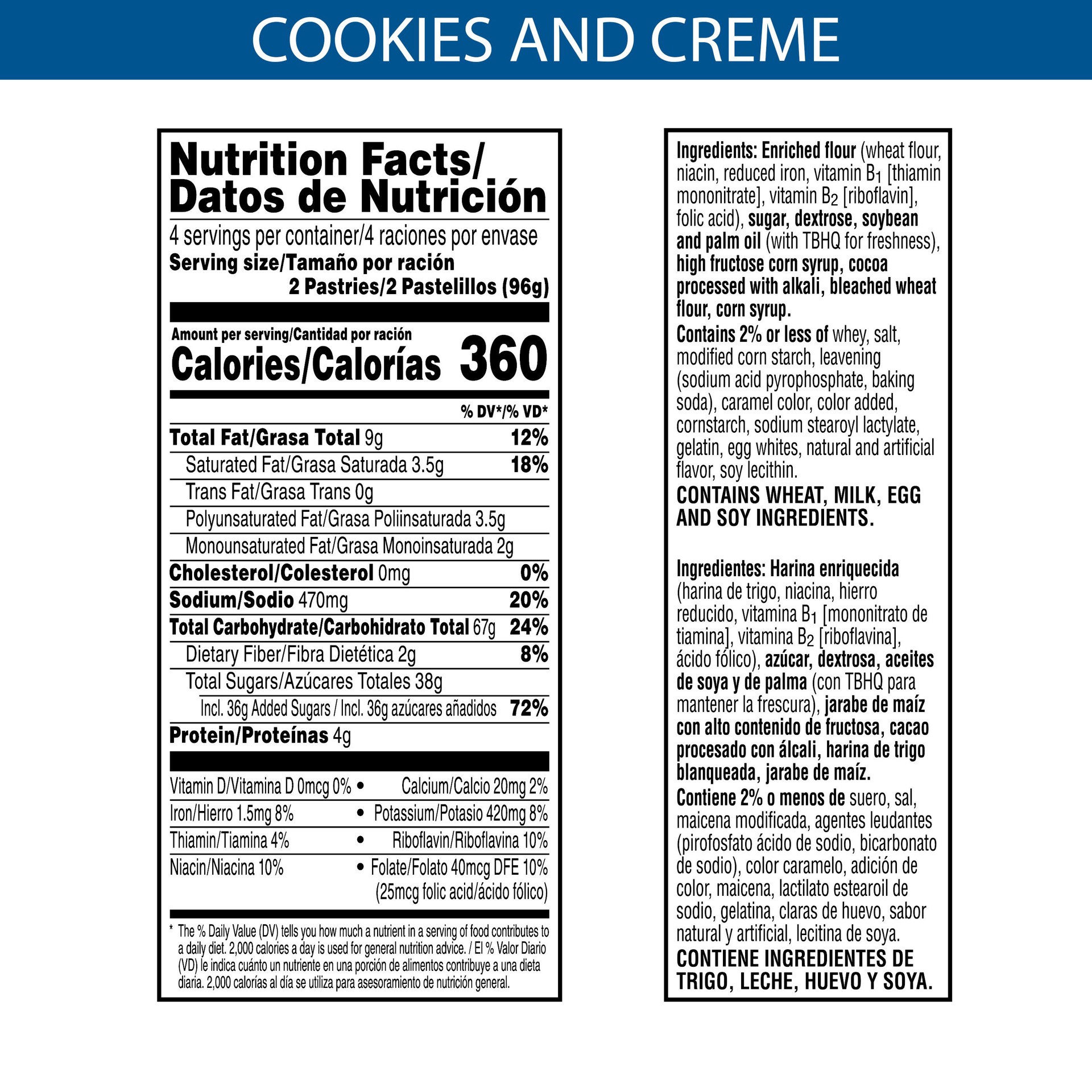 slide 2 of 5, Pop-Tarts Frosted Cookies & Creme Toaster Pastries 8 ea, 8 ct