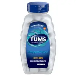 TUMS Chewable Antacid Tablets for Ultra Strength Heartburn Relief, Peppermint - 72 Count