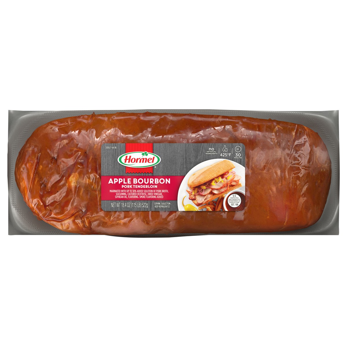 slide 1 of 8, HORMEL ALWAYS TENDER Apple Bourbon Pork Tenderloin, 18.4 oz