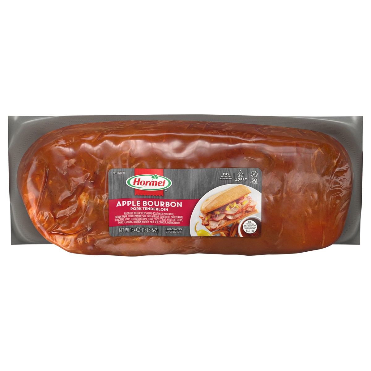 slide 1 of 8, HORMEL ALWAYS TENDER Apple Bourbon Pork Tenderloin, 18.4 oz