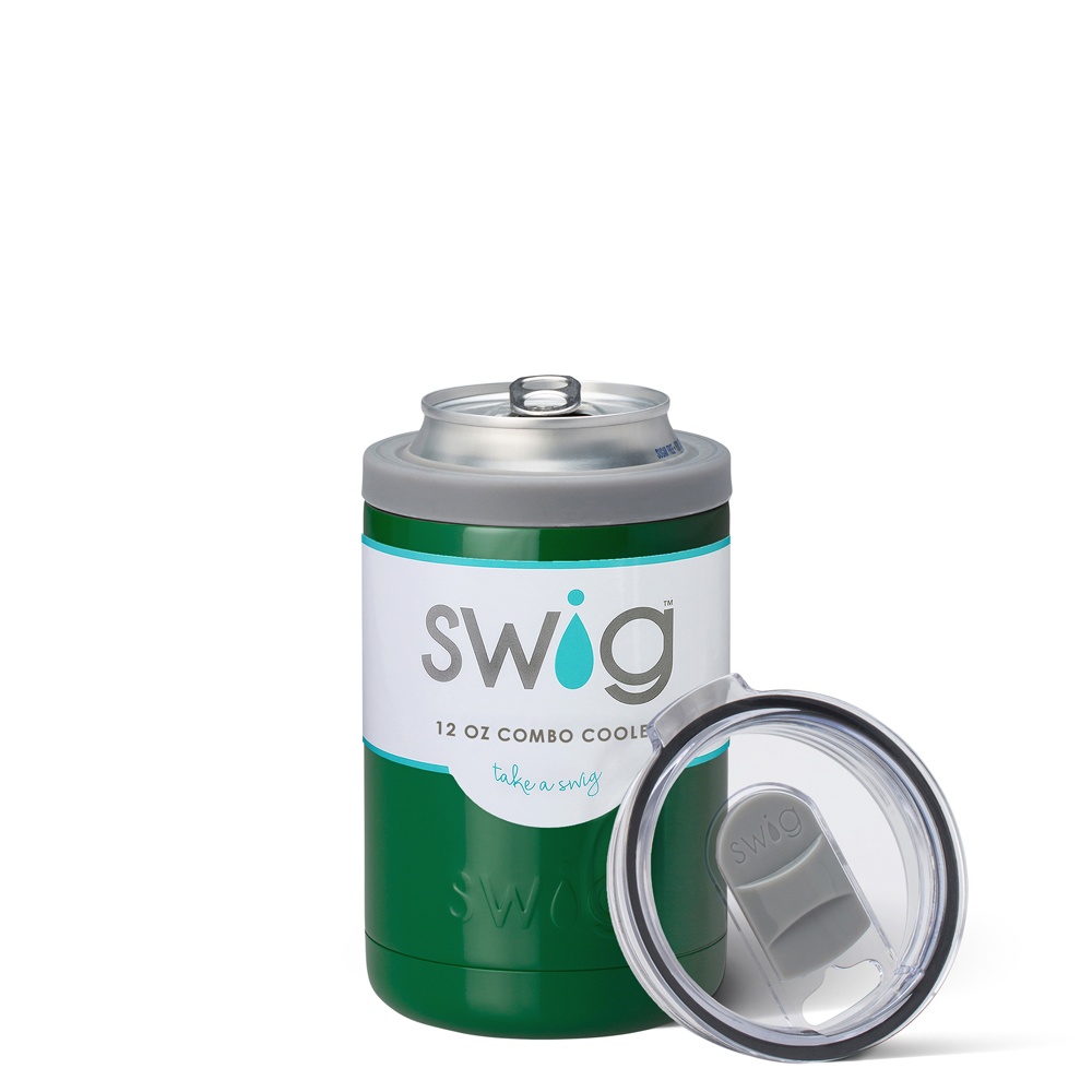 slide 1 of 1, Swig Combo Cooler Green, 12 oz