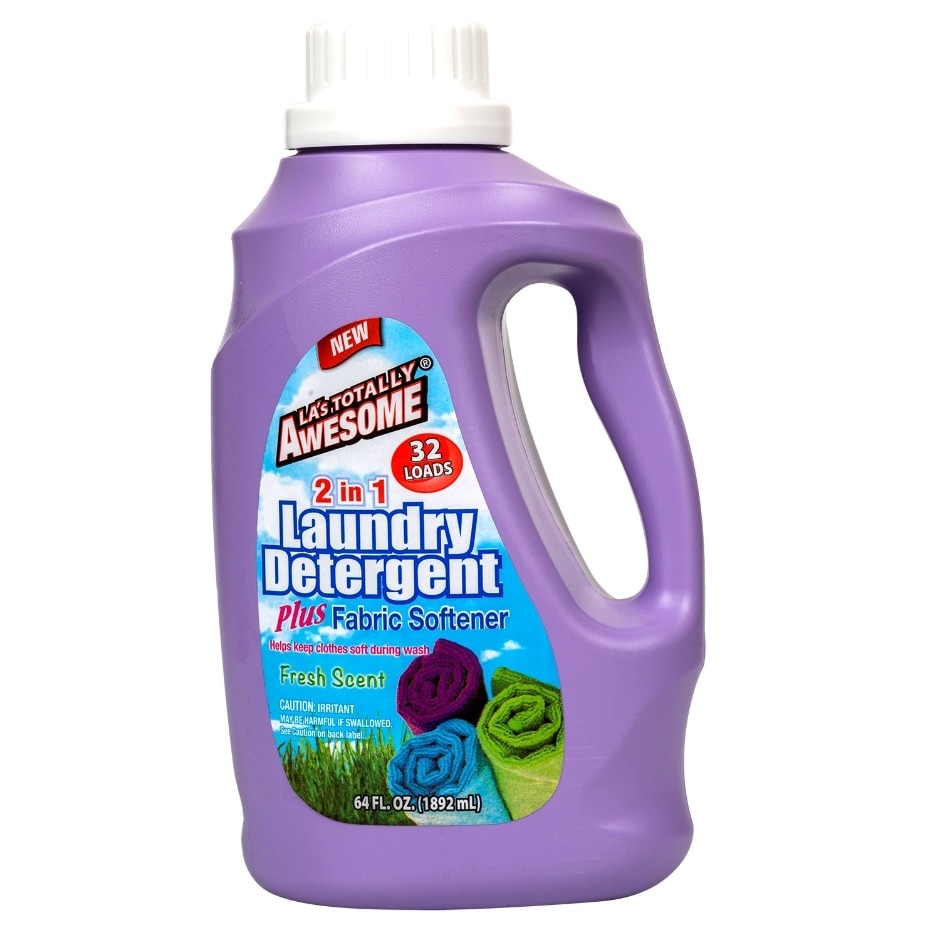 slide 1 of 1, LA's Totally Awesome 2 in 1 Laundry Detergent & Fabric Softener, 64 oz