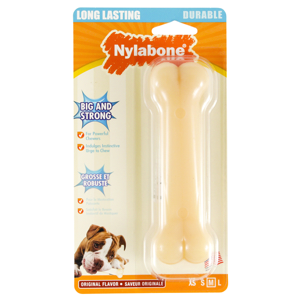 slide 1 of 2, Nylabone Durable Original Chew Bone For Medium Dogs, 1 ct