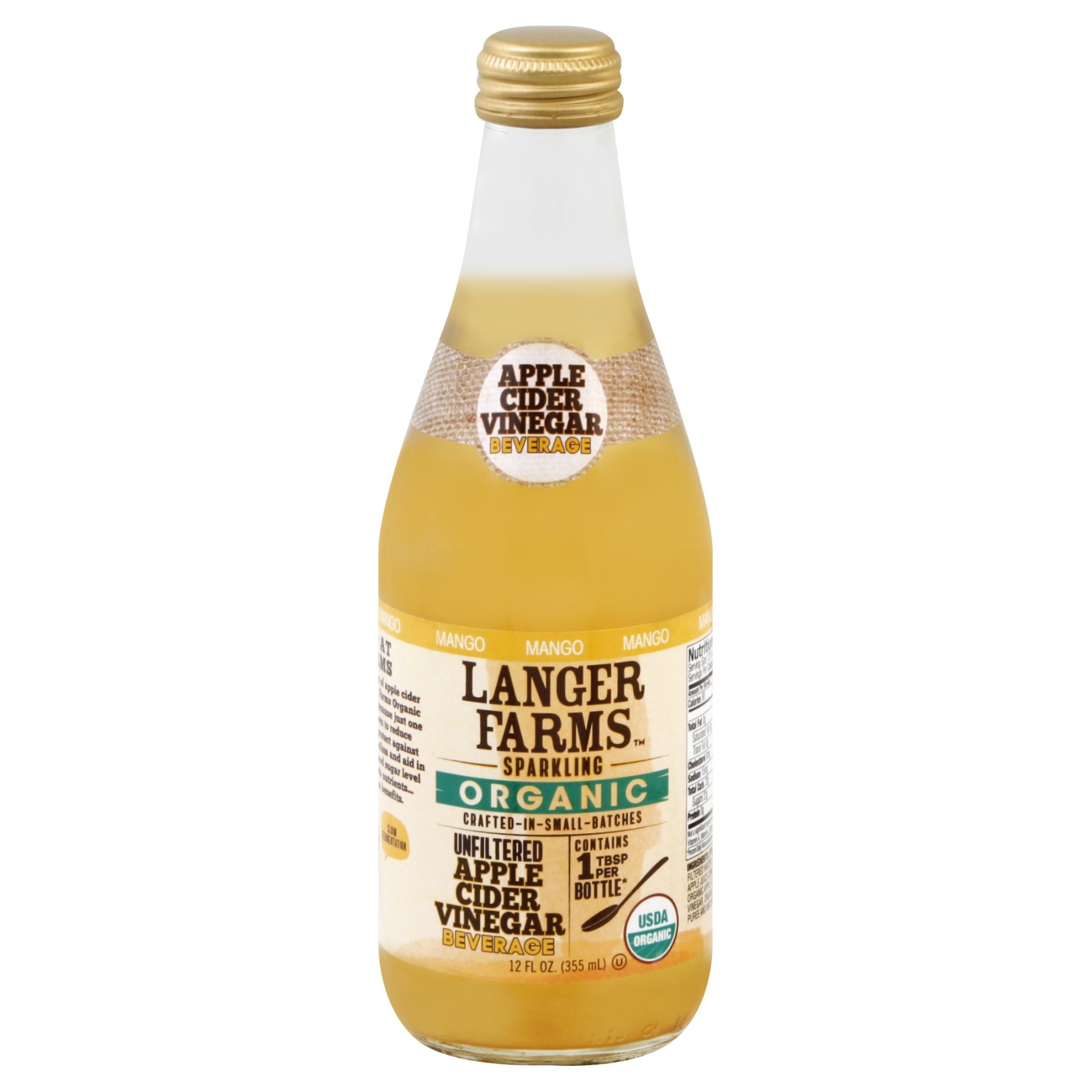 slide 1 of 1, Langers Organic Mango Apple Cider Vinegar, 12 fl oz