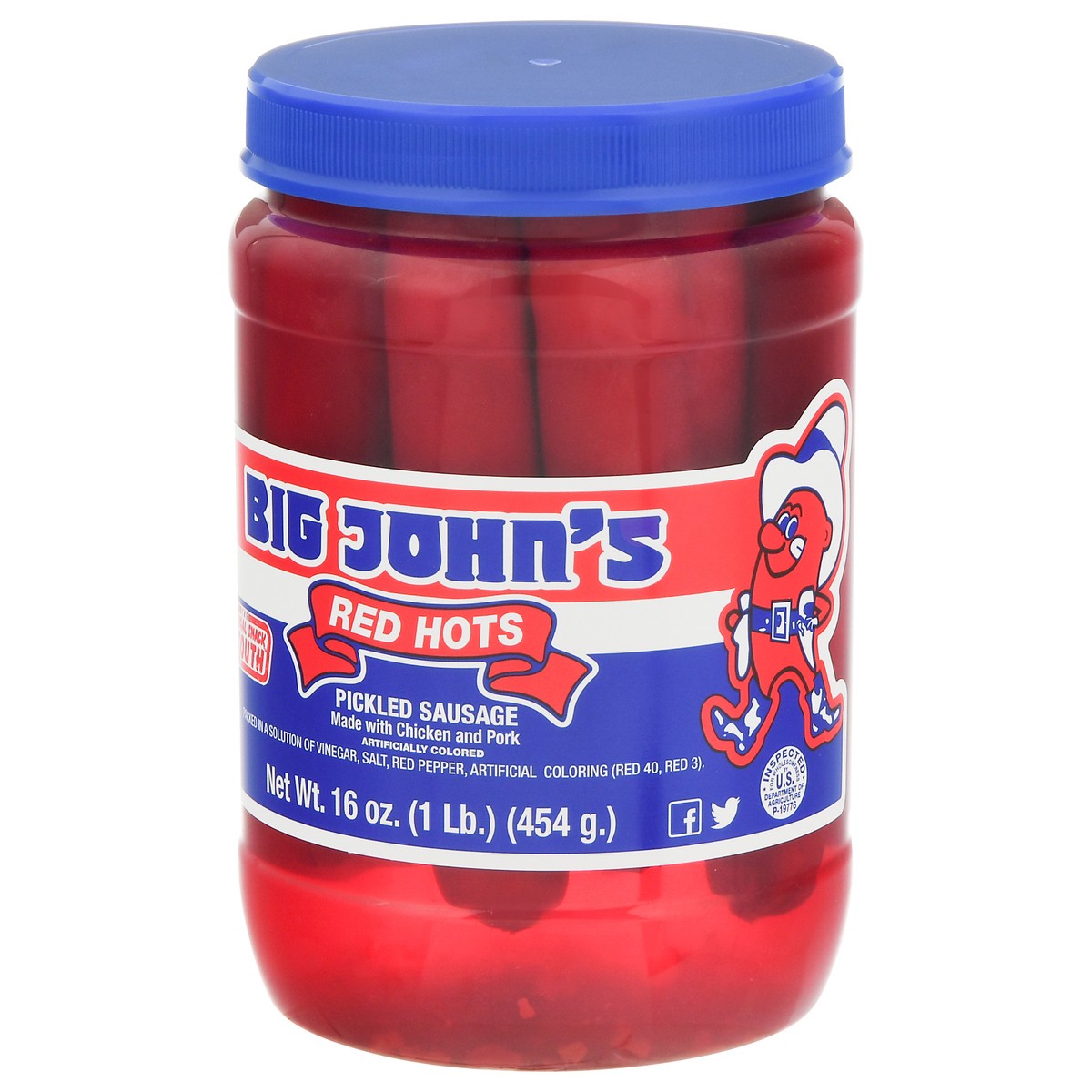 slide 10 of 11, Big John's Red Hots Pickled Sausage 16 oz, 16 oz