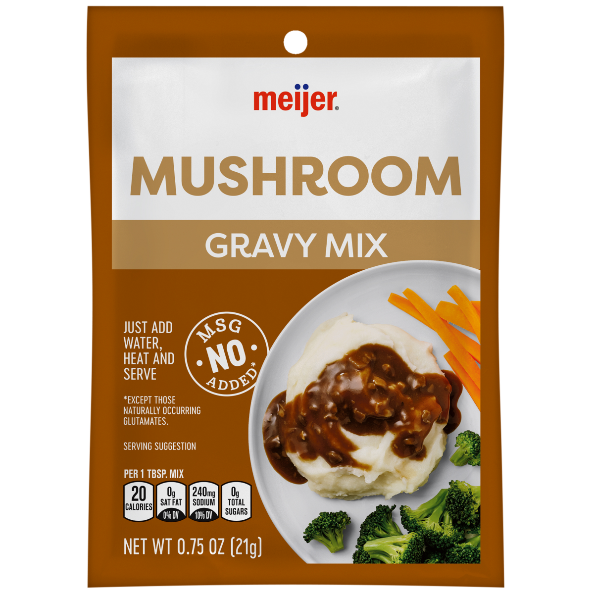 slide 1 of 5, Meijer Mushroom Gravy Mix, 0.75 oz