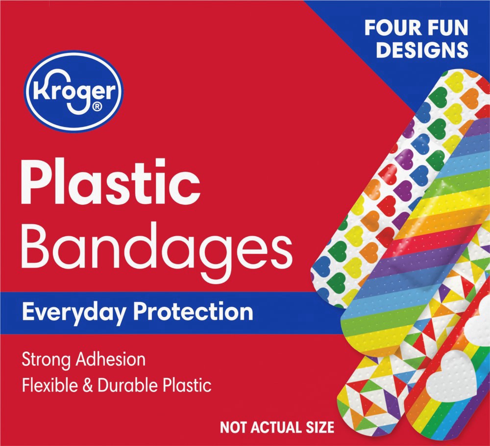 slide 4 of 6, Kroger Rainbow Variety Pack Bandage, 80 ct
