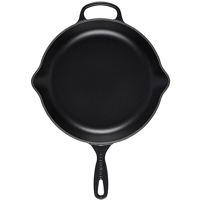 slide 3 of 3, Le Creuset Signature Iron Handle Skillet - Licorice, 10.25 in