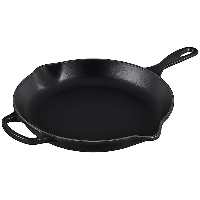 slide 1 of 3, Le Creuset Signature Iron Handle Skillet - Licorice, 10.25 in