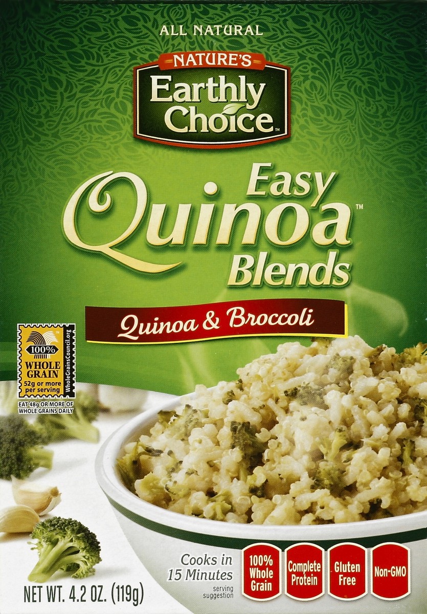 slide 4 of 4, Nature's Earthly Choice Easy Quinoa Blends Thai Broccoli with Edamame, 4.8 oz