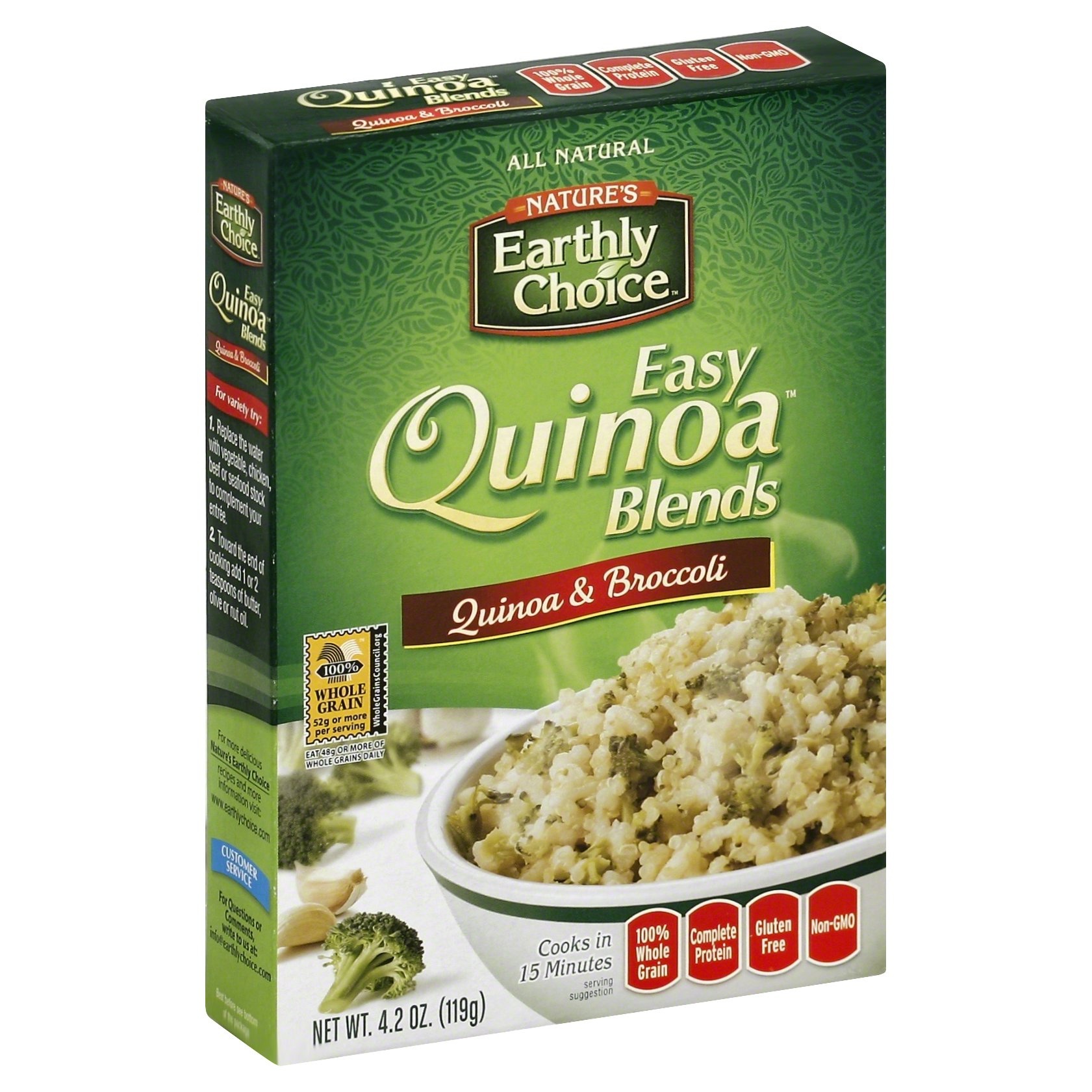 slide 1 of 4, Nature's Earthly Choice Easy Quinoa Blends Thai Broccoli with Edamame, 4.8 oz