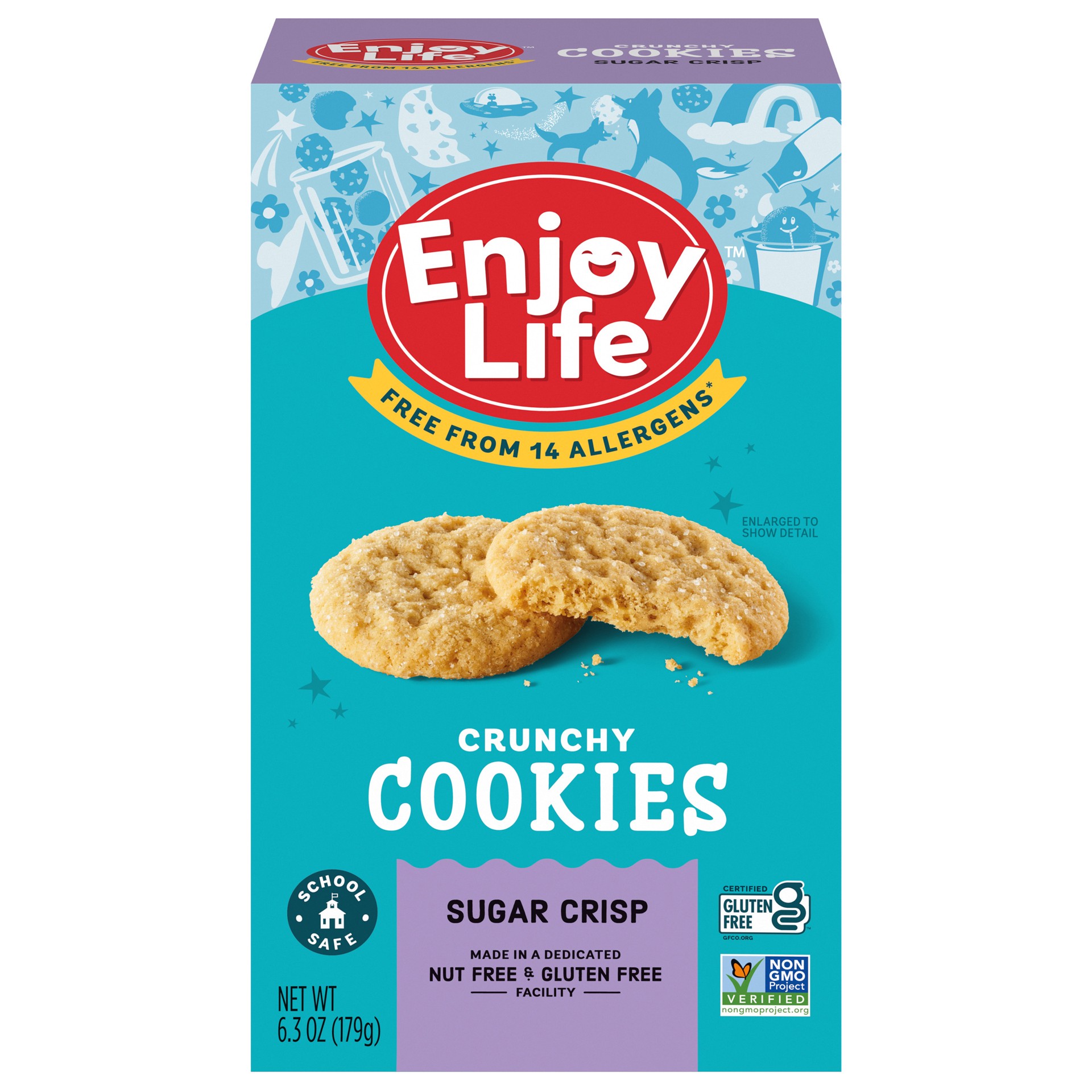 slide 1 of 5, Enjoy Life Crunchy Crunchy Cookies Sugar Crisp, 6.3 oz