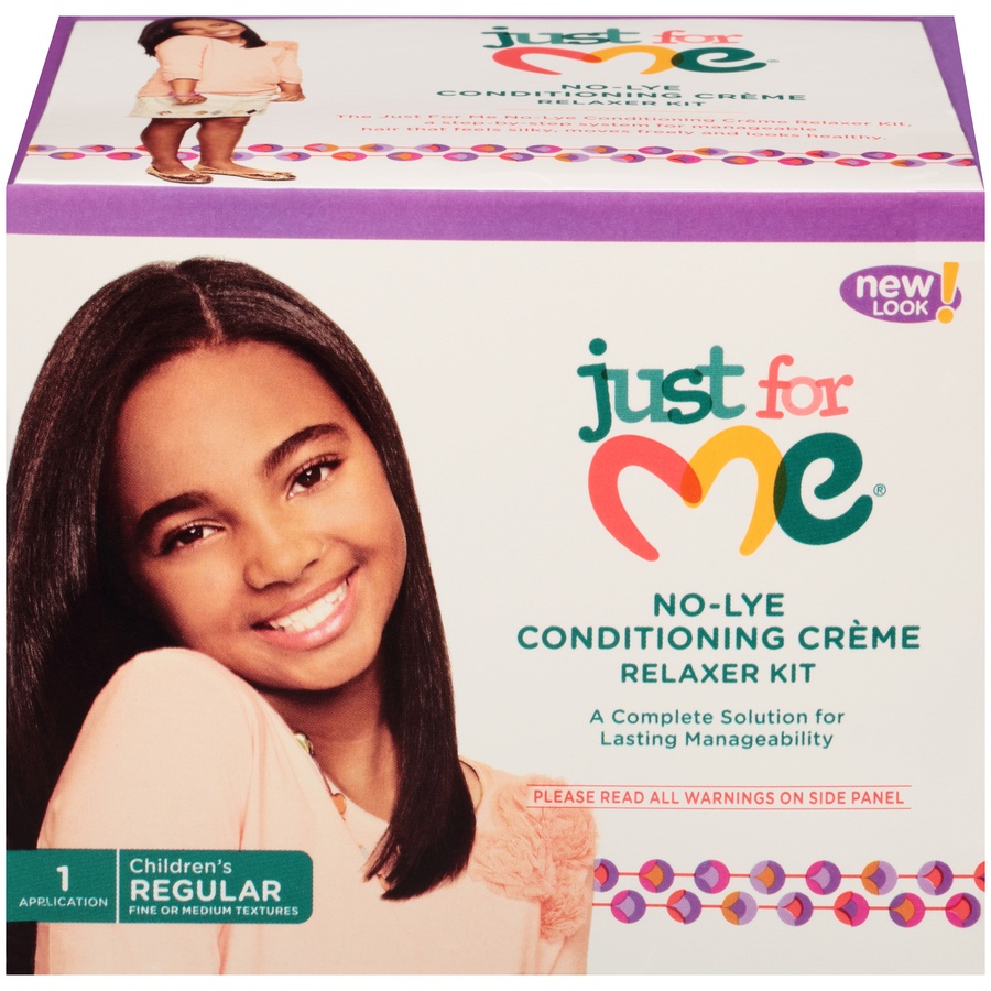 slide 1 of 1, Just for Me! No-Lye Conditioning Creme Relaxer Kit Children's Regular, 1 ct