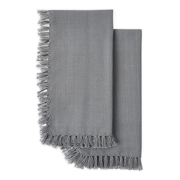 slide 1 of 7, Artisanal Kitchen Supply Fringe Napkins - Taupe, 2 ct