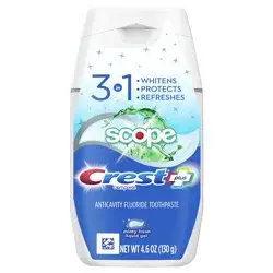 Crest Complete Plus Scope 3-In-1 Anticavity Fluoride Toothpaste, Minty Fresh Liquid Gel, 4.6 Oz