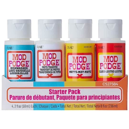slide 1 of 10, Mod Podge Adhesive Starter Pack, 2 fl oz