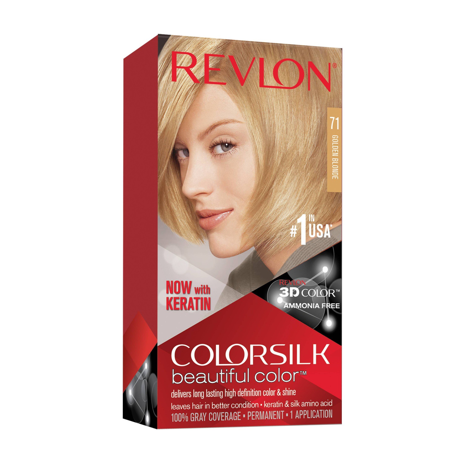 slide 1 of 4, Revlon Colorsilk Beautiful Permanent Hair Color - 0.4 fl oz - Golden Blonde - 1 kit, 0.29 lb