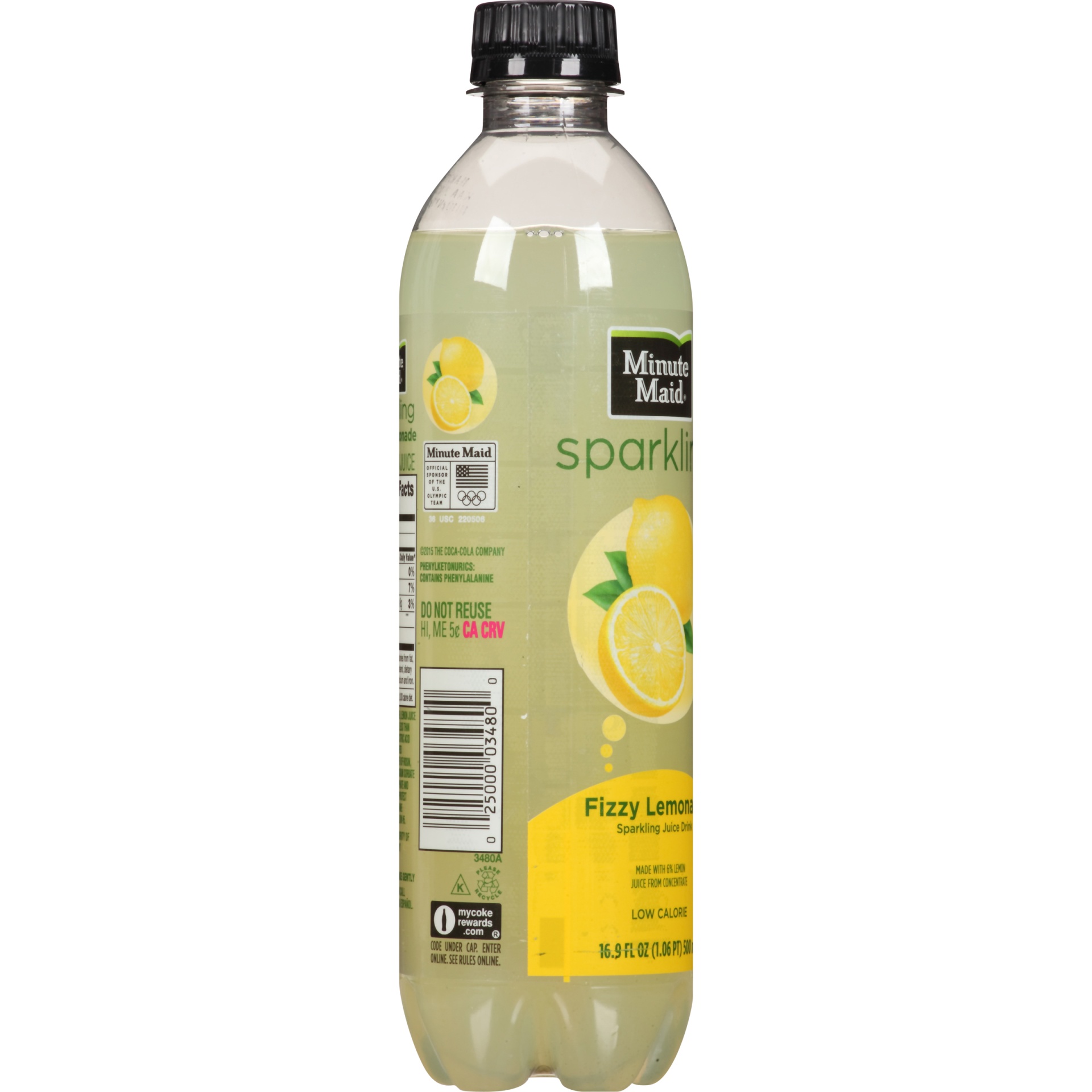 slide 5 of 7, Minute Maid Sparkling Fizzy Lemonade, 16.9 fl oz