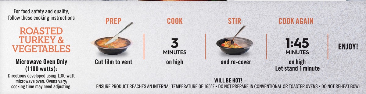 slide 3 of 8, Lean Cuisine Frozen Meal Roasted Turkey and Vegetables, Balance Bowls Microwave Meal, Frozen Turkey Dinner with Veggies, Frozen Dinner for One, 10 oz